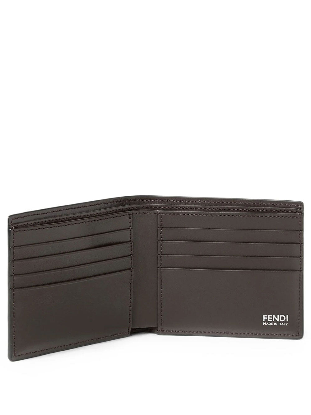 FENDI Portafoglio "Ff Double" In Pelle Bicolor Women