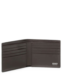 FENDI Portafoglio "Ff Double" In Pelle Bicolor Women
