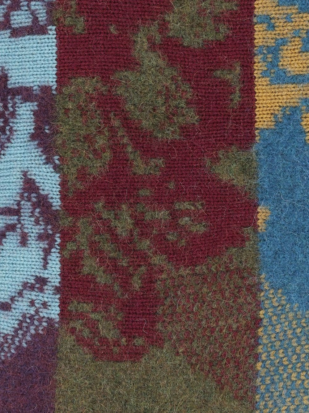 Dries Van Noten Men Patchwork Wool Sweater