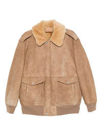 Prada Women Shearling Bomber Jacket
