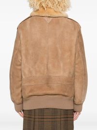 Prada Women Shearling Bomber Jacket