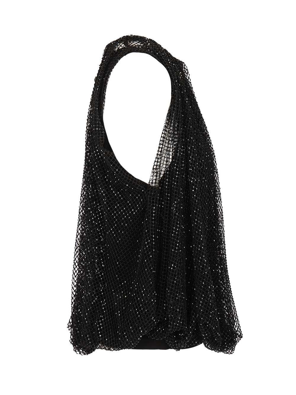 Sportmax Women Mesh Top With Crystals