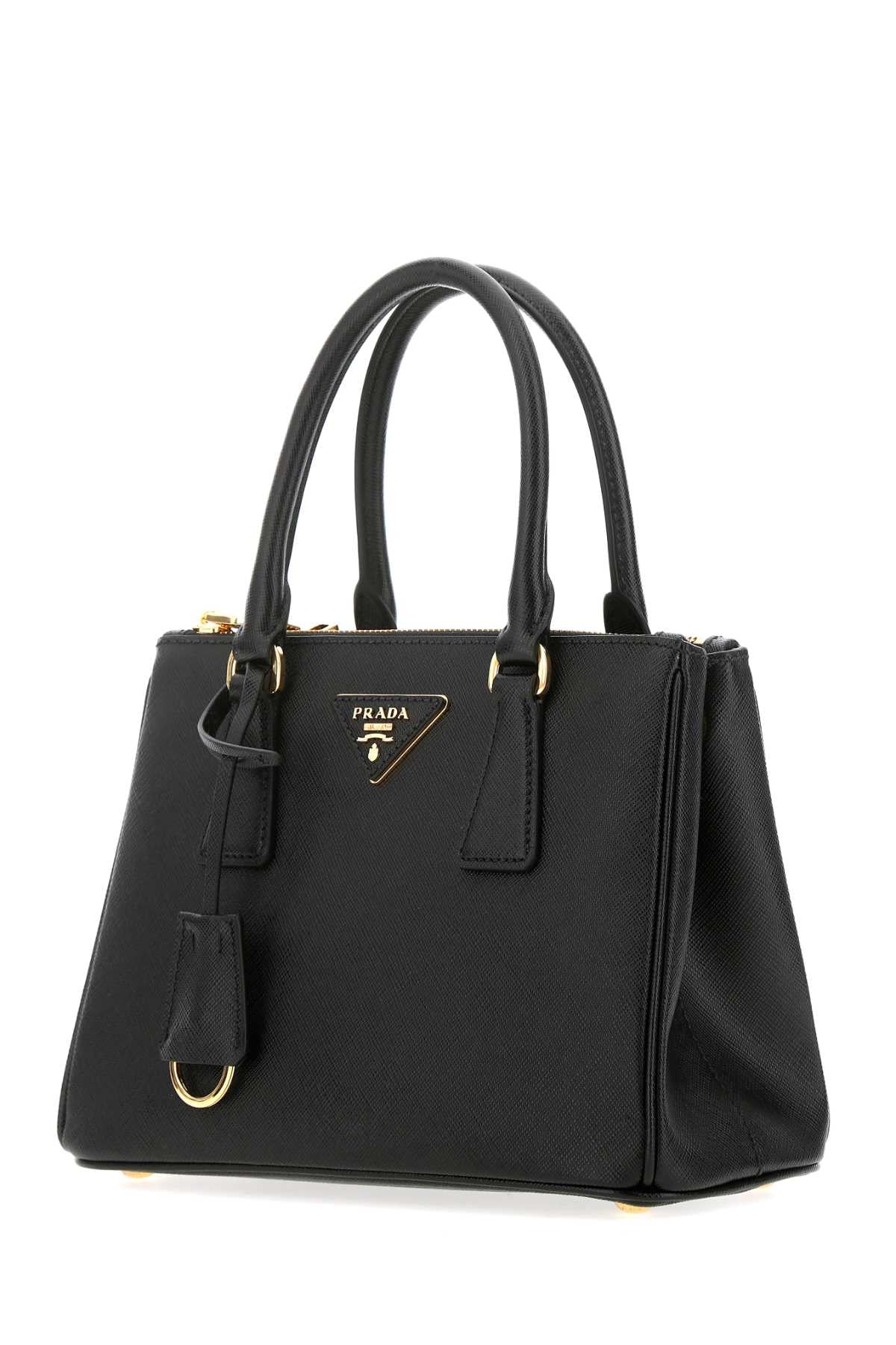 PRADA Prada Women Black Leather Mini Galleria Handbag