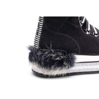 Hogan Fur-Trimmed Platform Boots