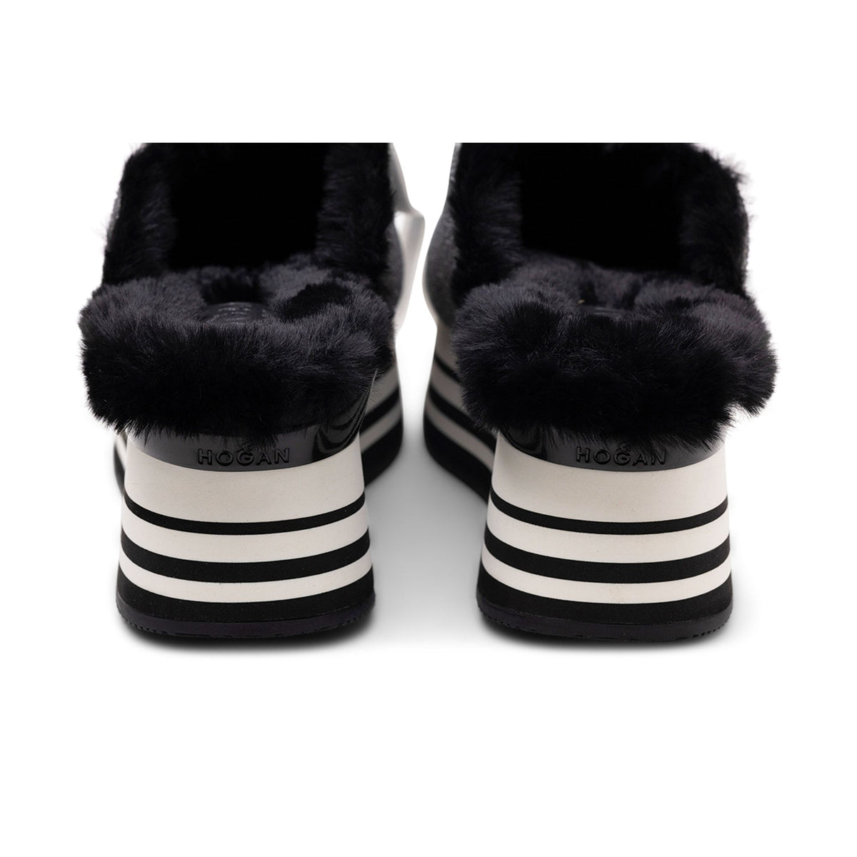 Hogan Platform Lace-Up Mules