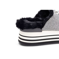 Hogan Platform Lace-Up Mules