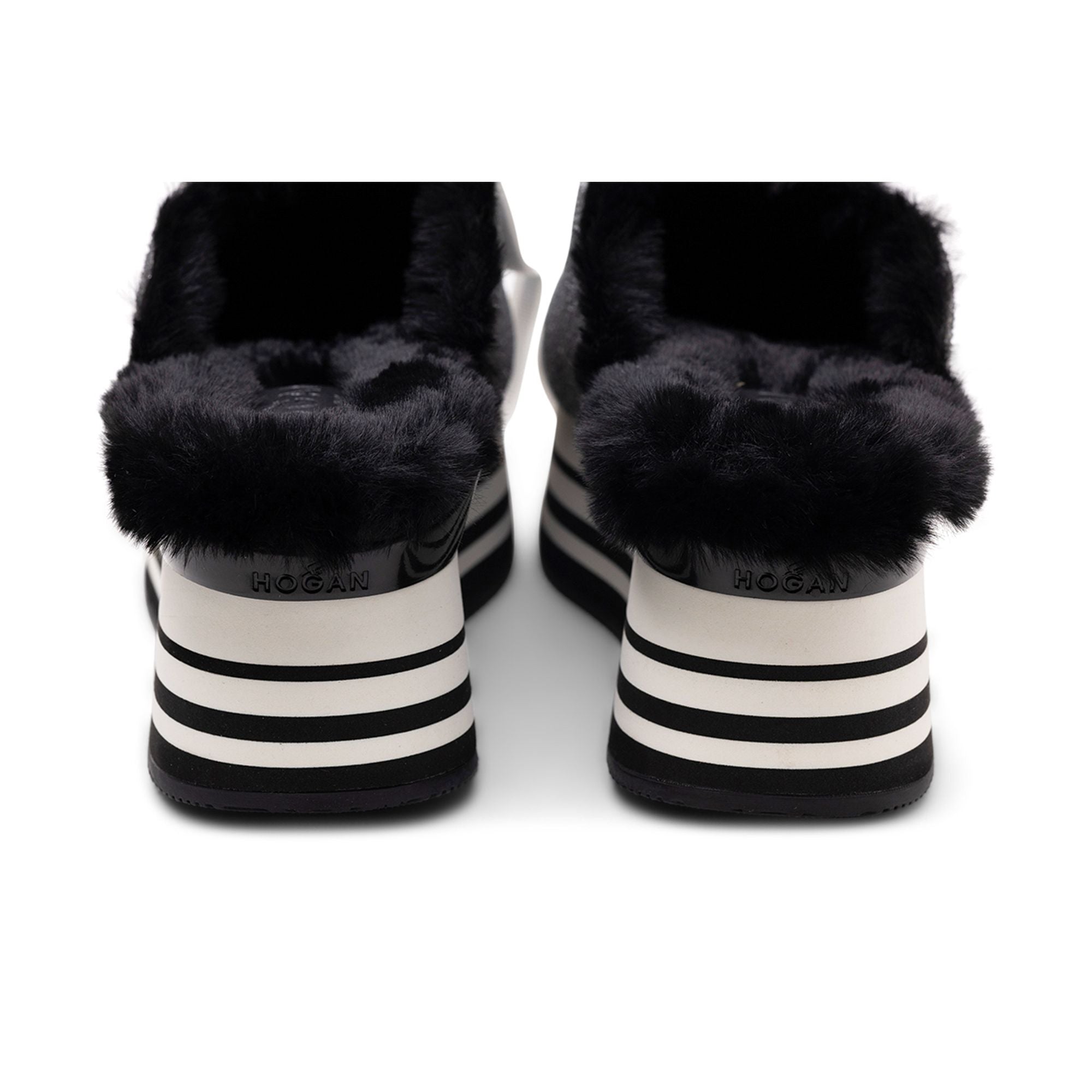 Hogan Platform Lace-Up Mules