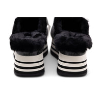 Hogan Platform Lace-Up Mules