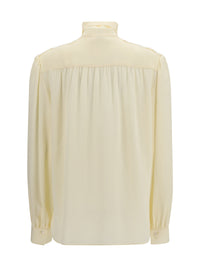 CHLOÉ Chloé Women Bow Blouse With Embroidered Shoulders