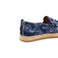 Hogan Denim Floral Print Espadrilles