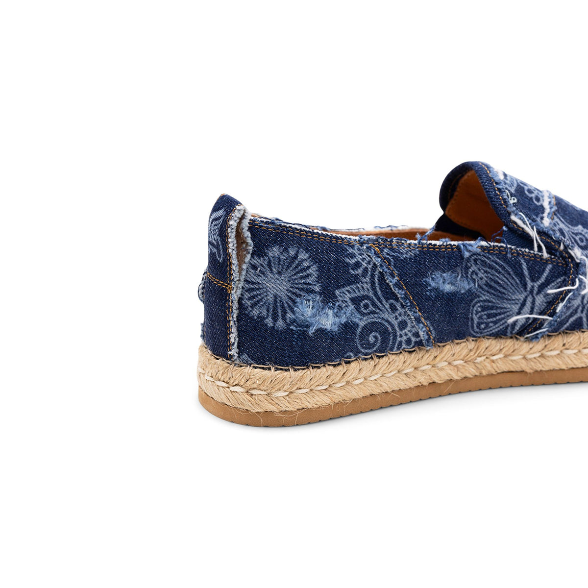 Hogan Denim Floral Print Espadrilles