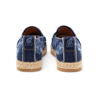 Hogan Denim Floral Print Espadrilles
