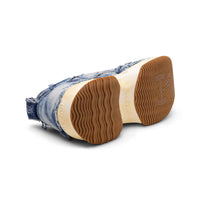 Hogan Frayed Denim Platform Sneakers