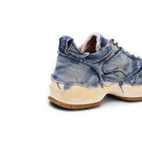 Hogan Frayed Denim Platform Sneakers