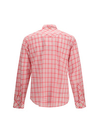 Versace Men Slim Checked Cotton Poplin Shirt
