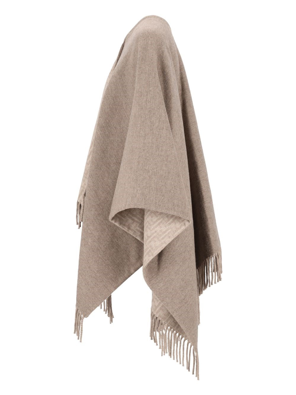 Fendi Women Ff Zucca Wool And Cashmere Poncho