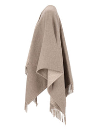 Fendi Women Ff Zucca Wool And Cashmere Poncho