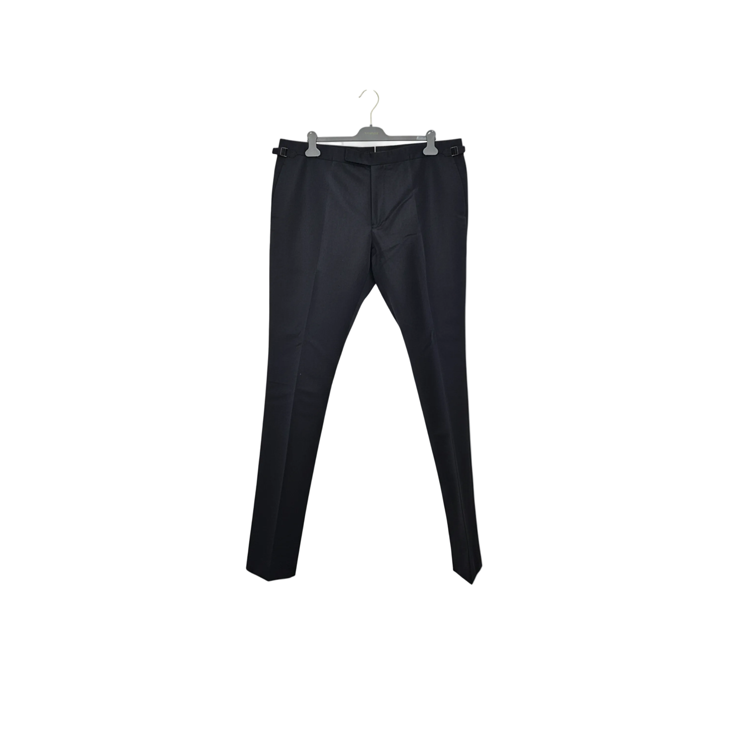 Tom Ford Cotton-Silk Blend Black Side-Adjuster Trousers
