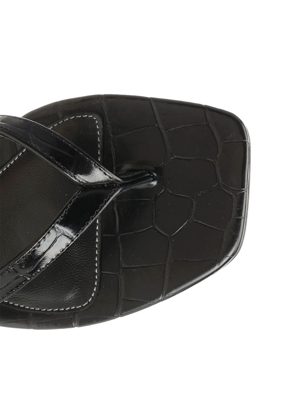 Toteme Toteme Women Croco-Embossed Flip Flops