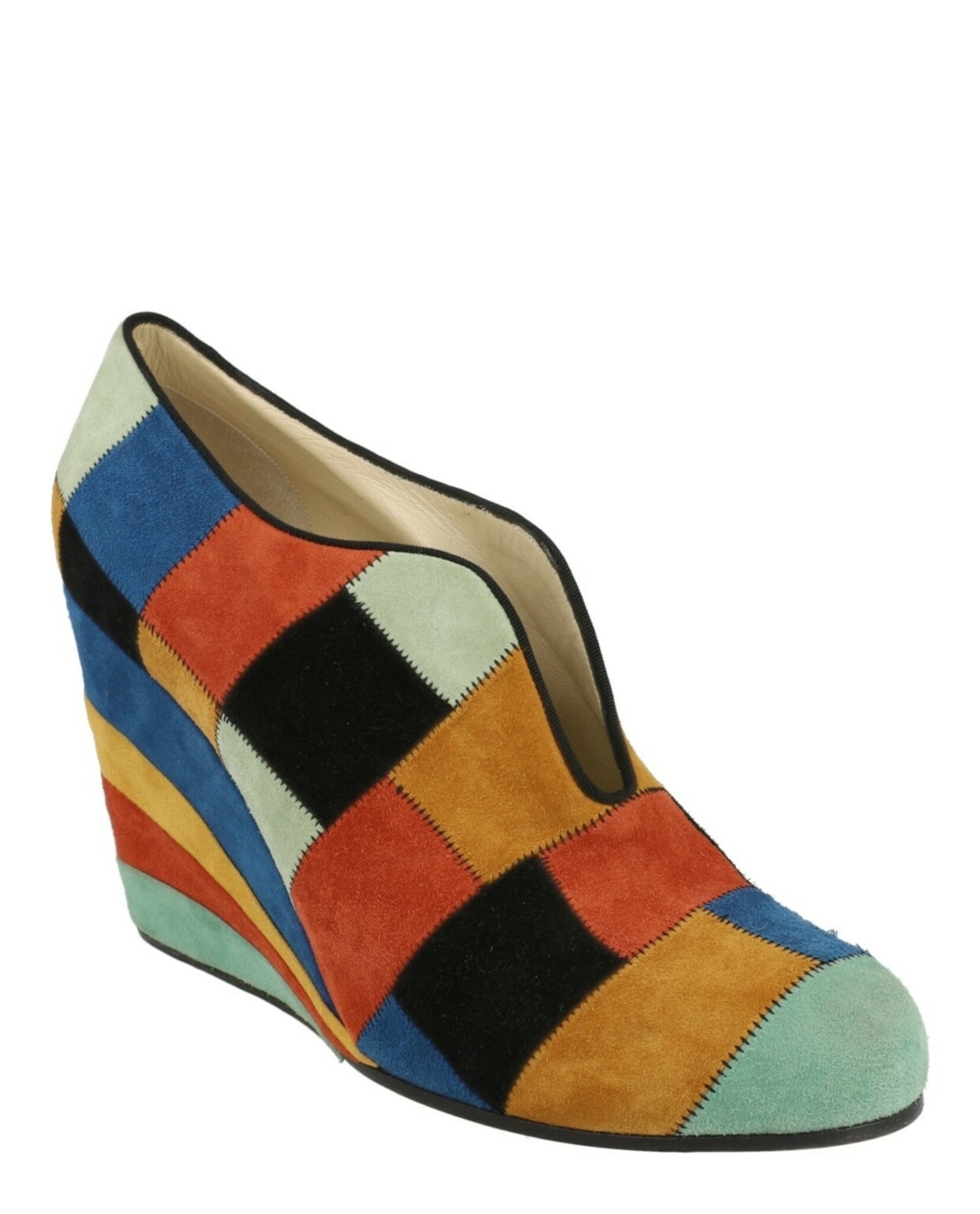 Ferragamo Ferragamo Womens Patchwork Archive Limited Edition 1942 Wedges
