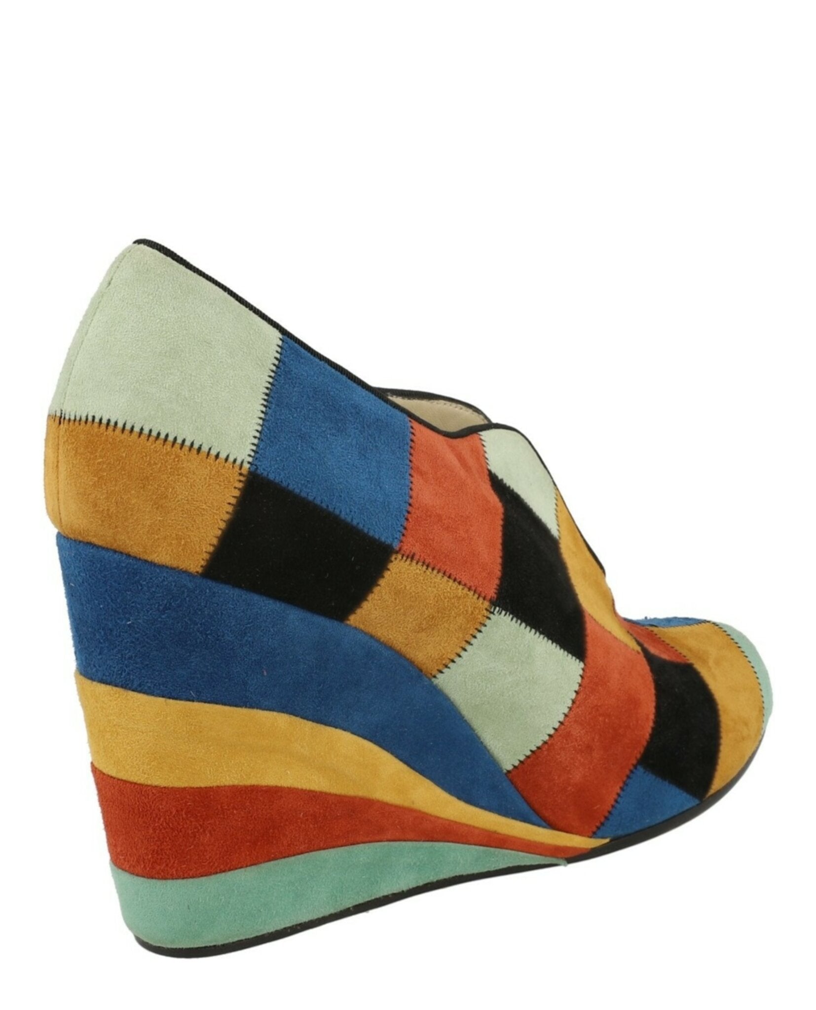 Ferragamo Ferragamo Womens Patchwork Archive Limited Edition 1942 Wedges