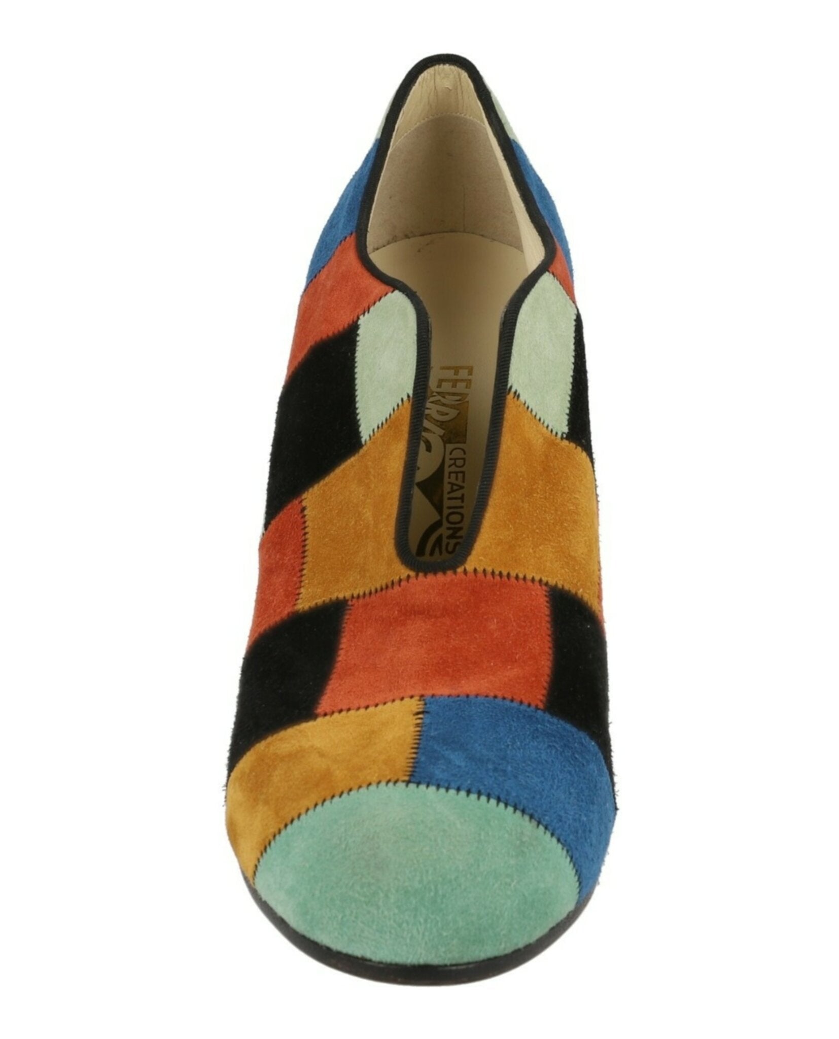 Ferragamo Ferragamo Womens Patchwork Archive Limited Edition 1942 Wedges