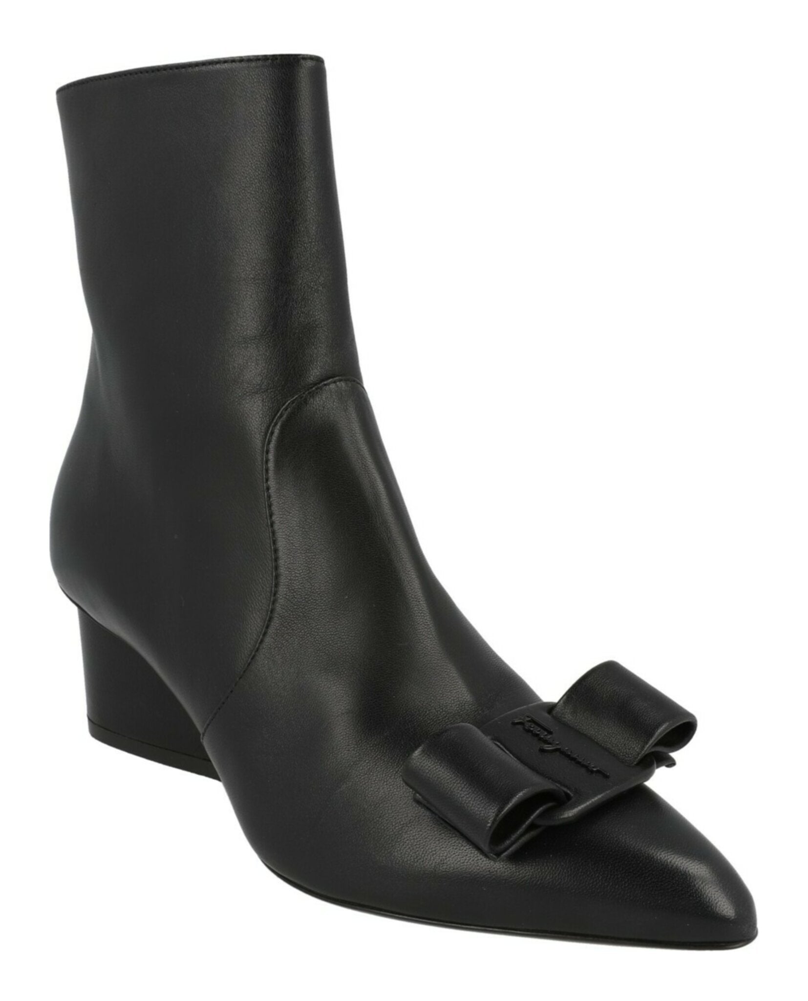 Ferragamo Womens Vince Leather Booties