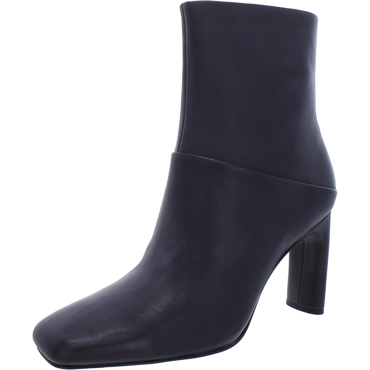Flexa Womens Leather Square Toe Booties Eggplant Leather