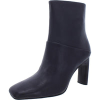 Flexa Womens Leather Square Toe Booties Eggplant Leather