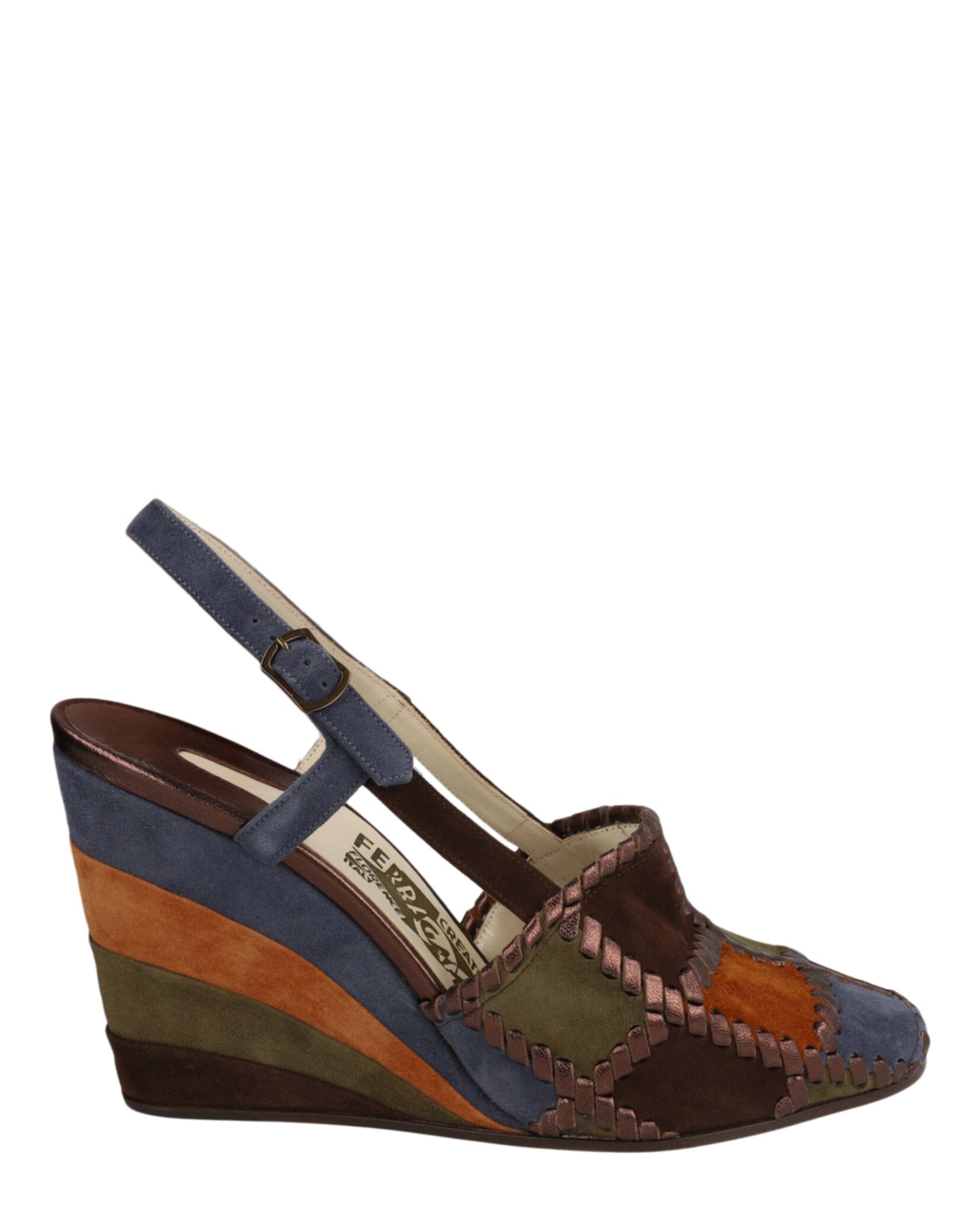 Ferragamo Ferragamo Womens Arlequin Archived Limited Edition 1947 Wedges