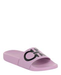 Ferragamo Womens Groovy Dual Gancini Slides