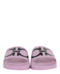 Ferragamo Womens Groovy Dual Gancini Slides