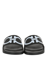 Ferragamo Womens Groovy Dual Gancini Slides