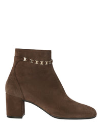 Ferragamo Womens Ghila Suede Booties