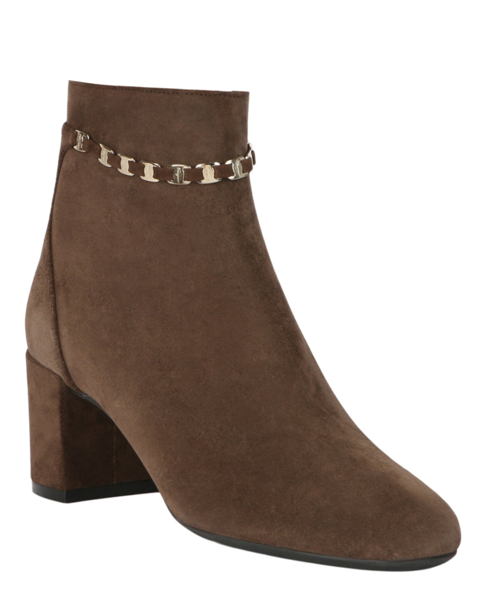 Ferragamo Womens Ghila Suede Booties
