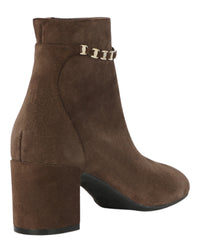 Ferragamo Womens Ghila Suede Booties