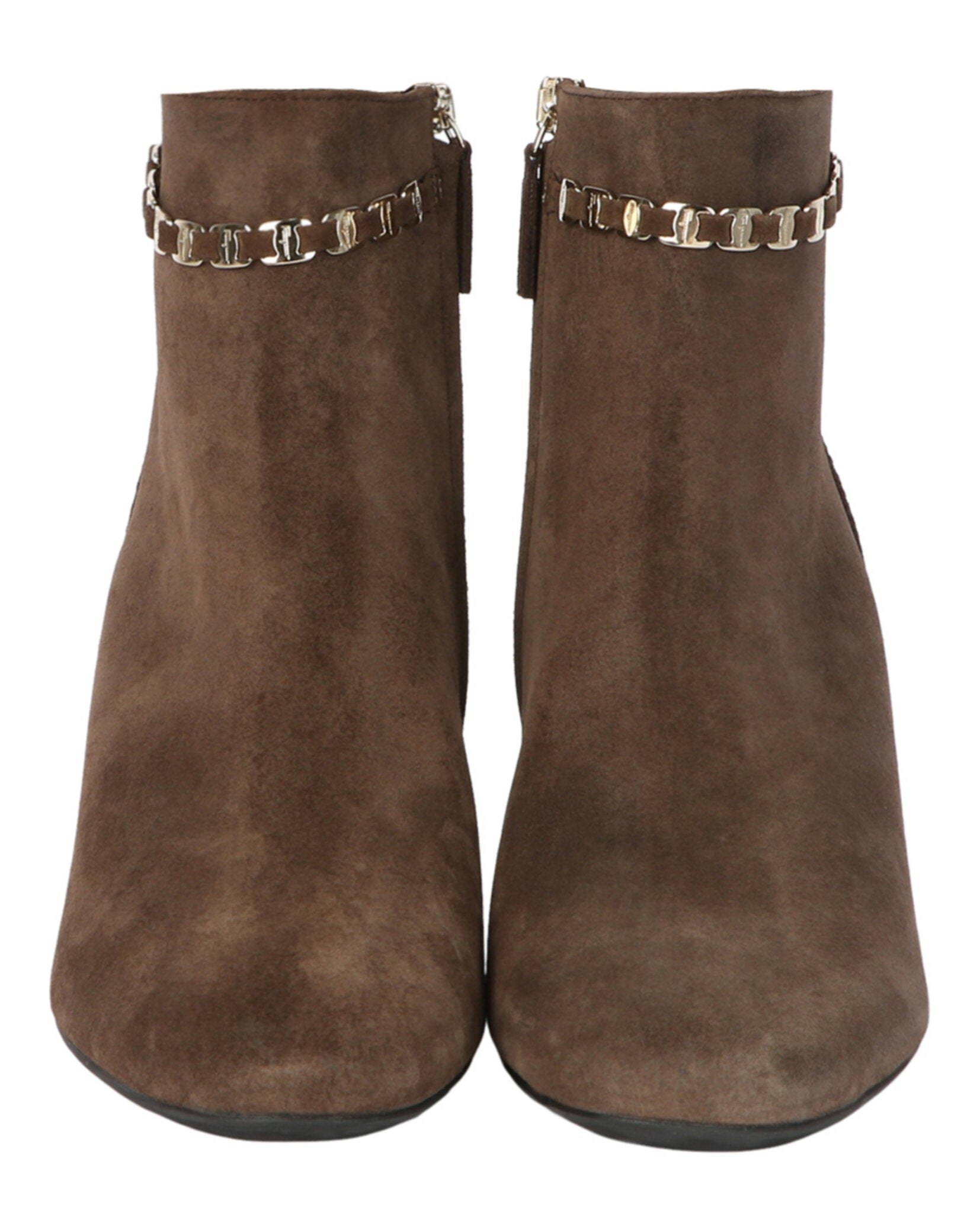 Ferragamo Womens Ghila Suede Booties