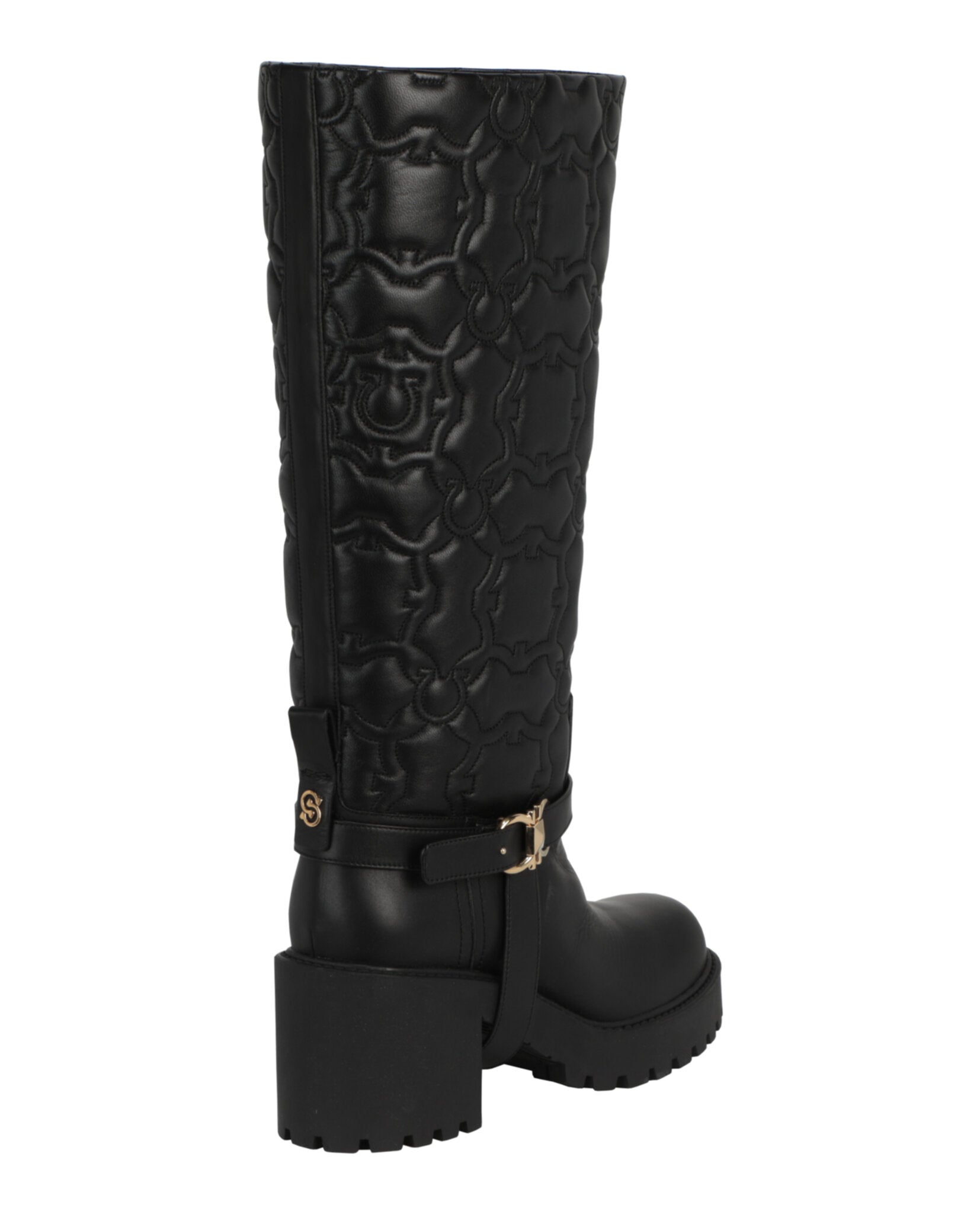 Ferragamo Womens Shiran Knee-High Leather Boot
