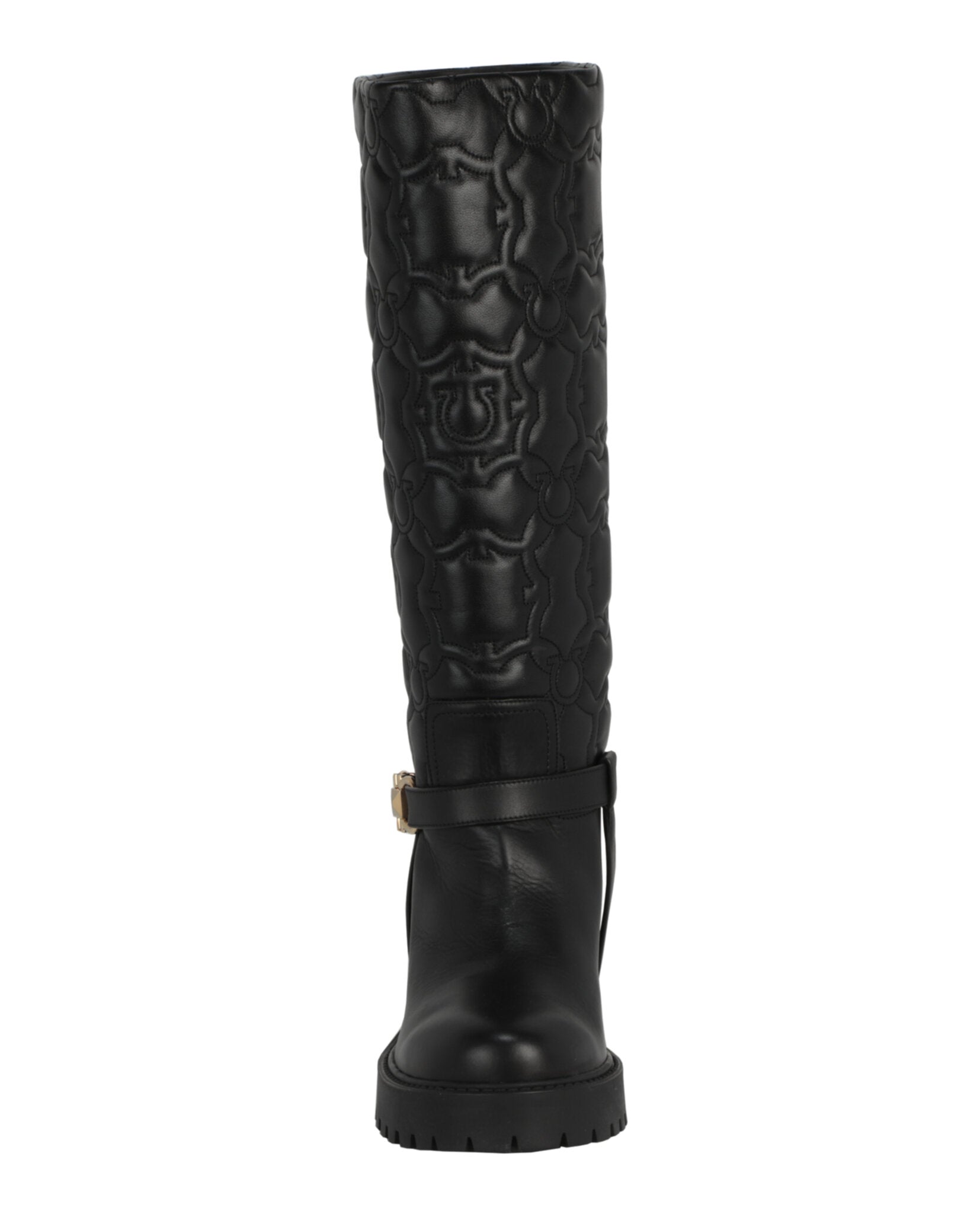 Ferragamo Womens Shiran Knee-High Leather Boot