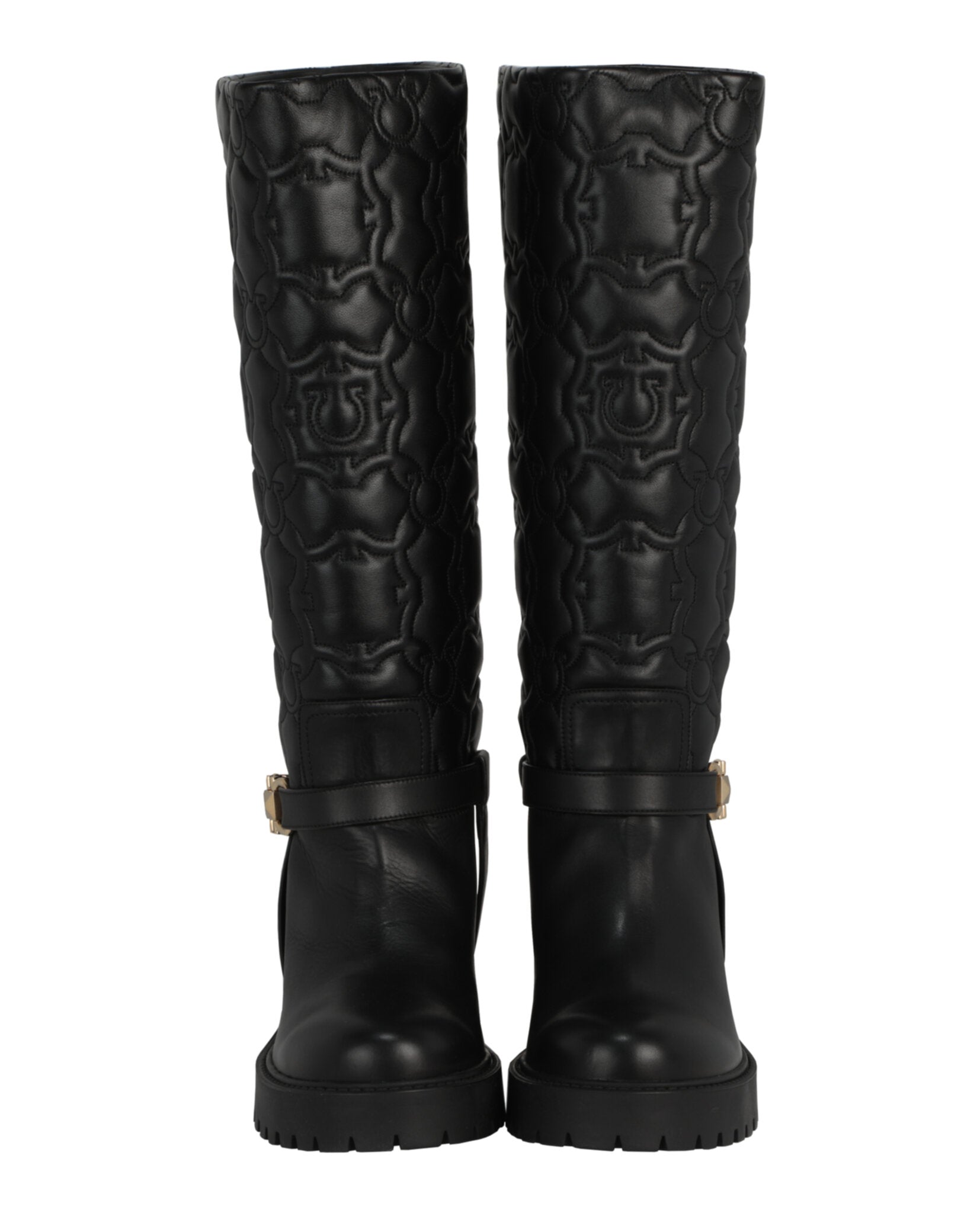 Ferragamo Womens Shiran Knee-High Leather Boot