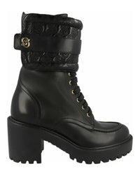 Ferragamo Womens Shiraz Leather Combat Boots