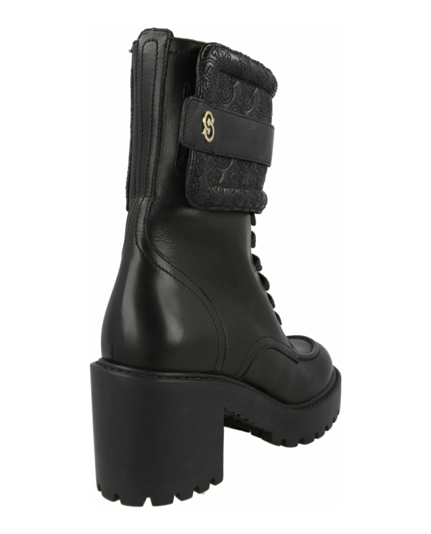 Ferragamo Womens Shiraz Leather Combat Boots