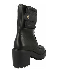 Ferragamo Womens Shiraz Leather Combat Boots