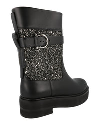 Ferragamo Womens Ean Glitter Ankle Boots