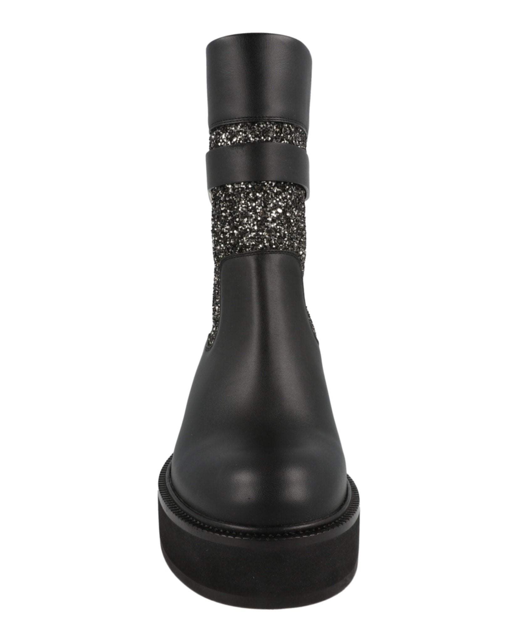 Ferragamo Womens Ean Glitter Ankle Boots