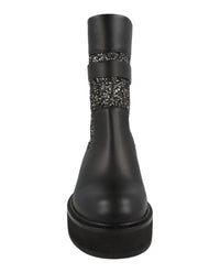 Ferragamo Womens Ean Glitter Ankle Boots