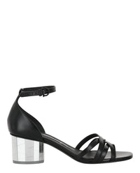 Ferragamo Womens Flor 55 Heel Sandals Black