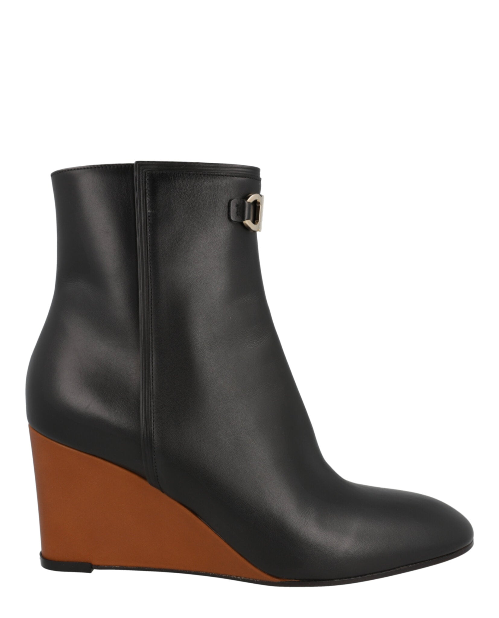 Ferragamo Womens Catuja Leather Booties