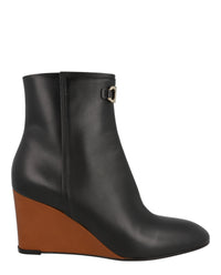Ferragamo Womens Catuja Leather Booties