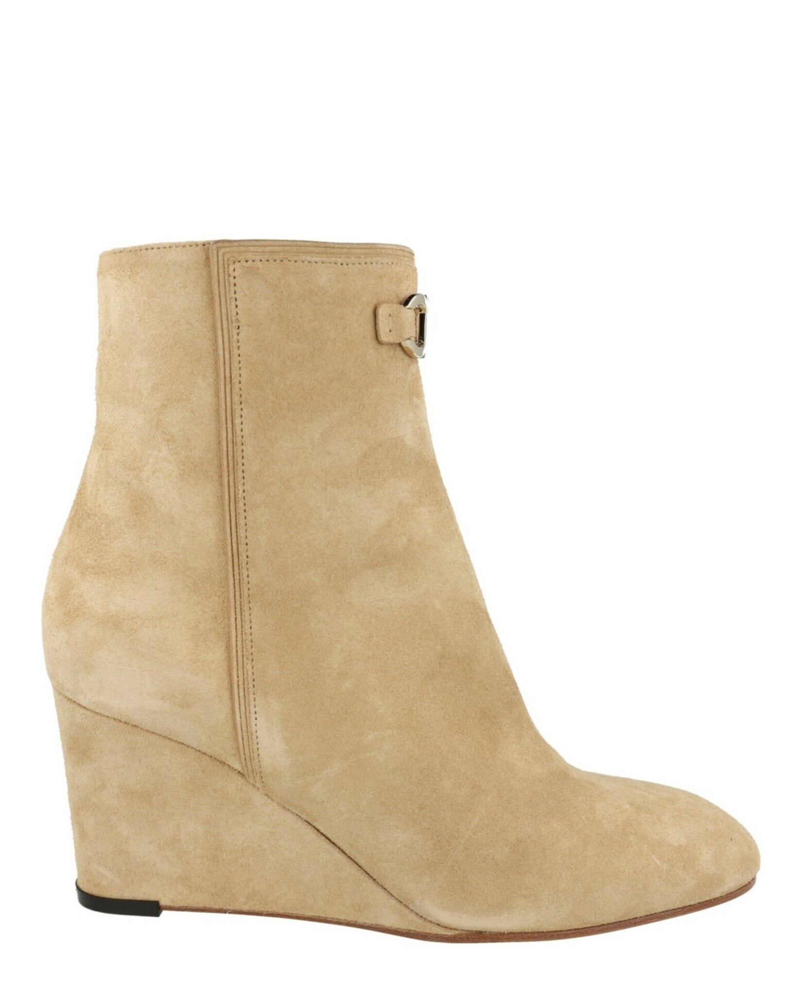 Ferragamo Womens Catuja 70 Suede Ankle Booties